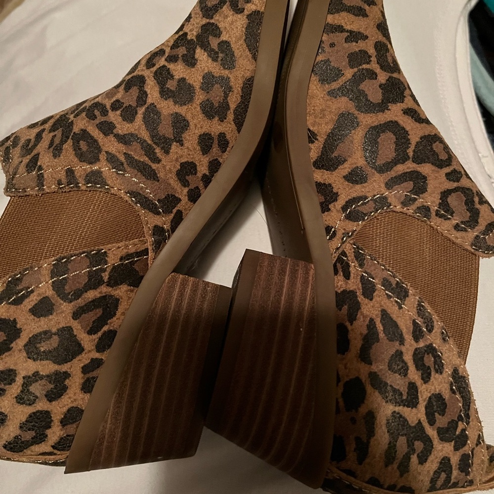 Lucky Brand Leopard Print Ankle Booties